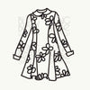 Floral Dress  - SVG/DXF file