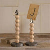 PAIR Wood Sphere Clip Stand - set of 2