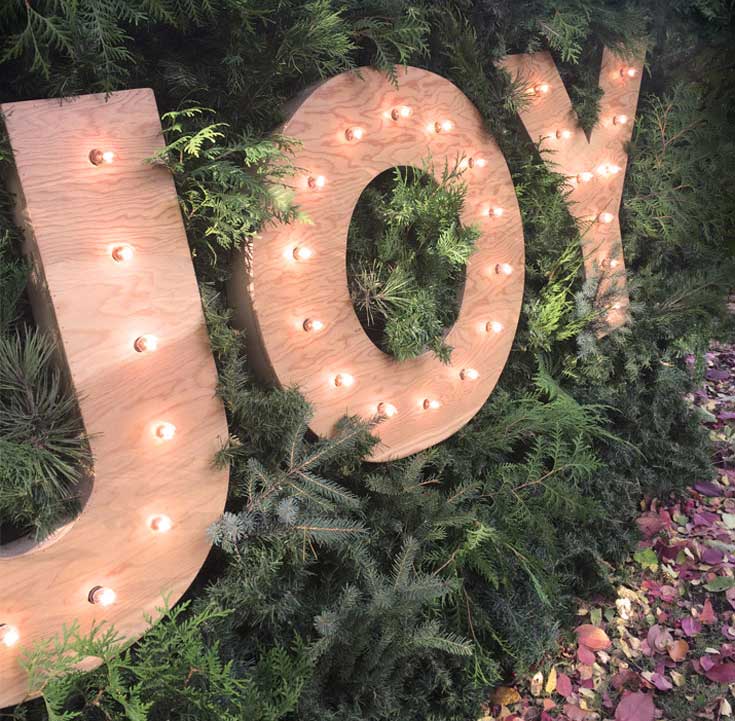 Faux Living Wall - Christmas JOY