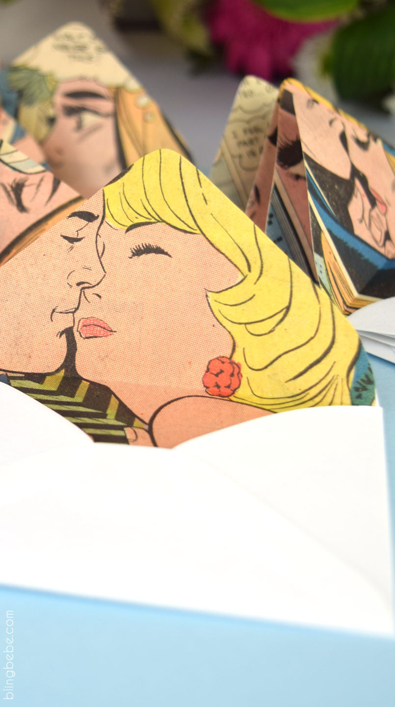 Playing with Paper ::: Retro Romance Mini Envelope Liners