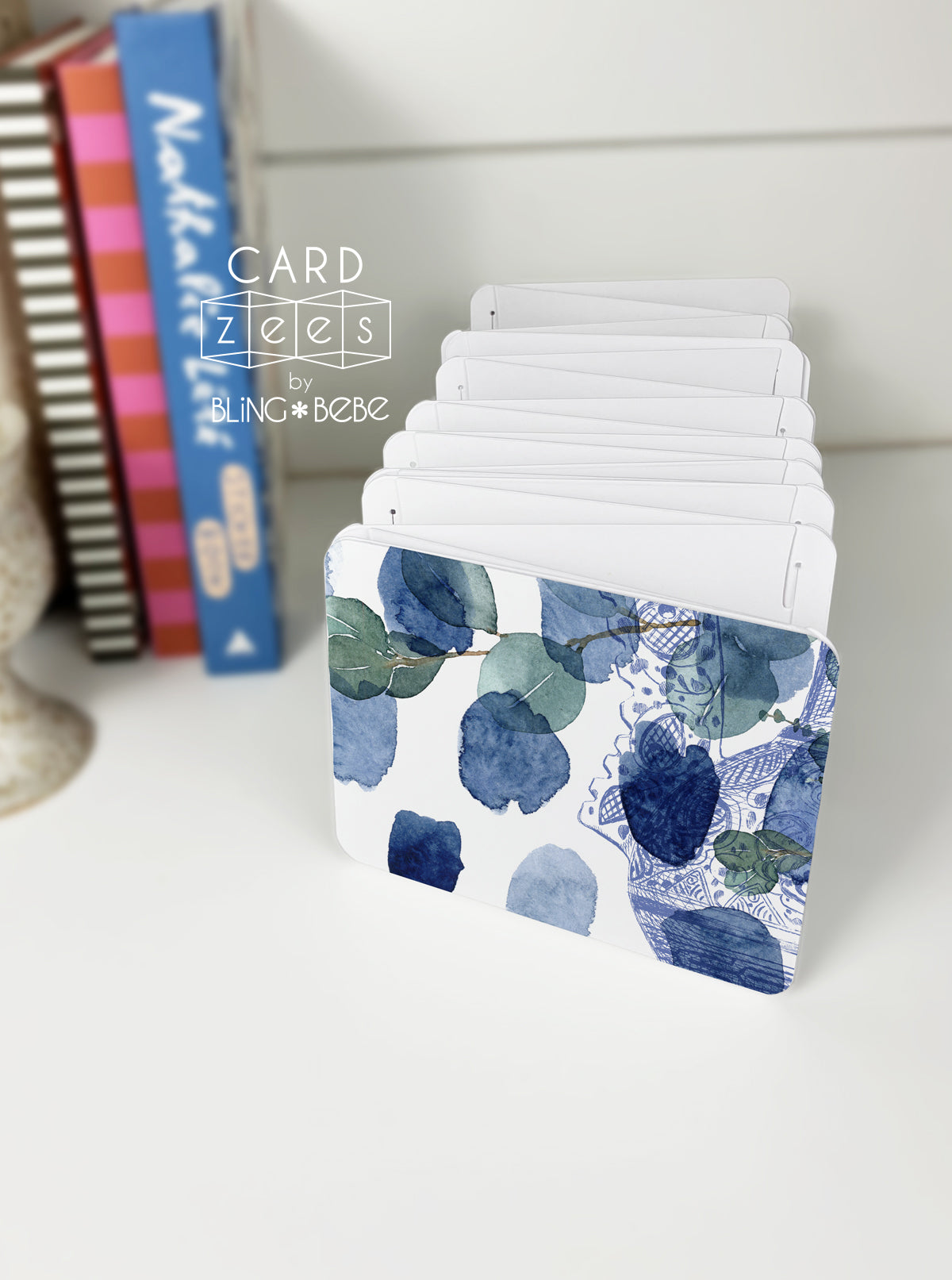 Blue Mood CARDzees notebook, a scrapbook, a journal, a storybook, or a sketchbook. Paint, sketch, stamp or sticker, fold flat or expand to make an eye catching display. 