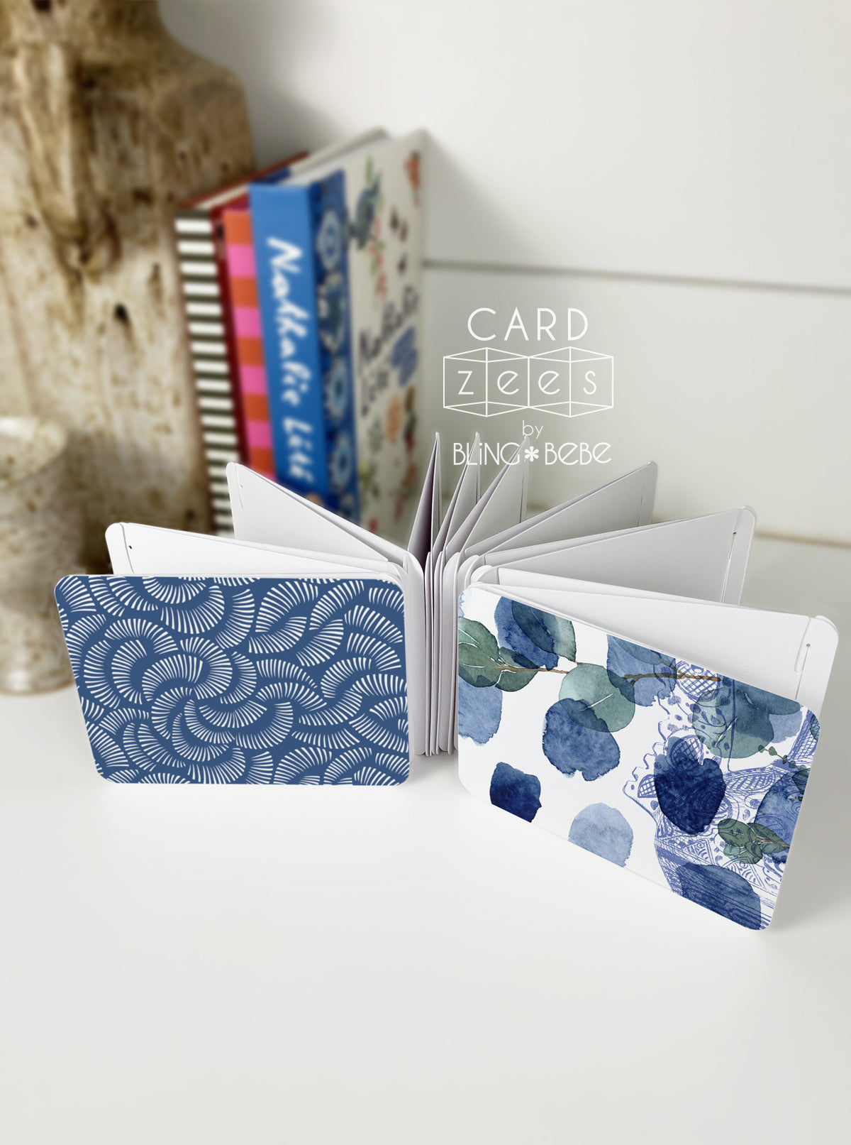 Full display of Blue Mood CARDzees notebook, a scrapbook, a journal, a storybook, or a sketchbook. 