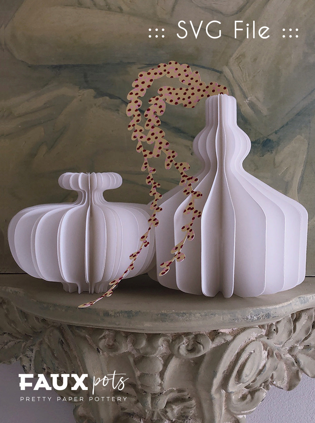 Sculptural Paper Pottery SVG x 10