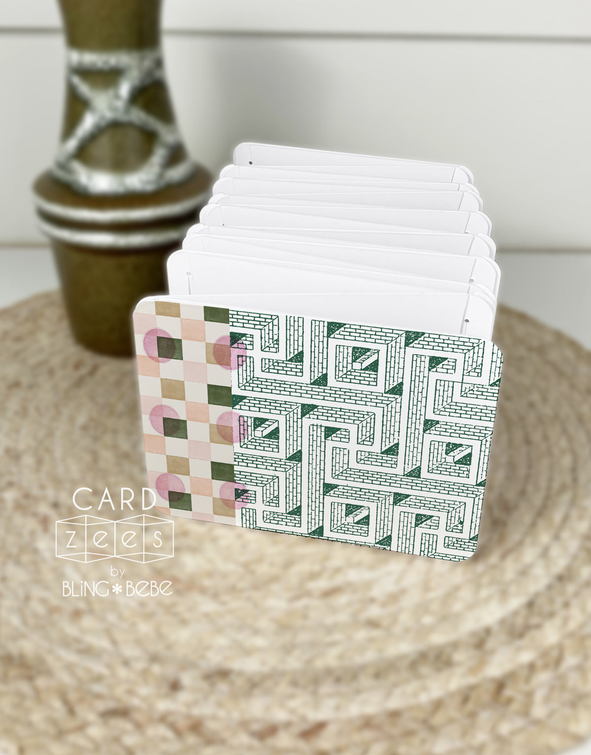 Geometric Maze CARDzees notebook, a scrapbook, a journal, a storybook, or a sketchbook. 