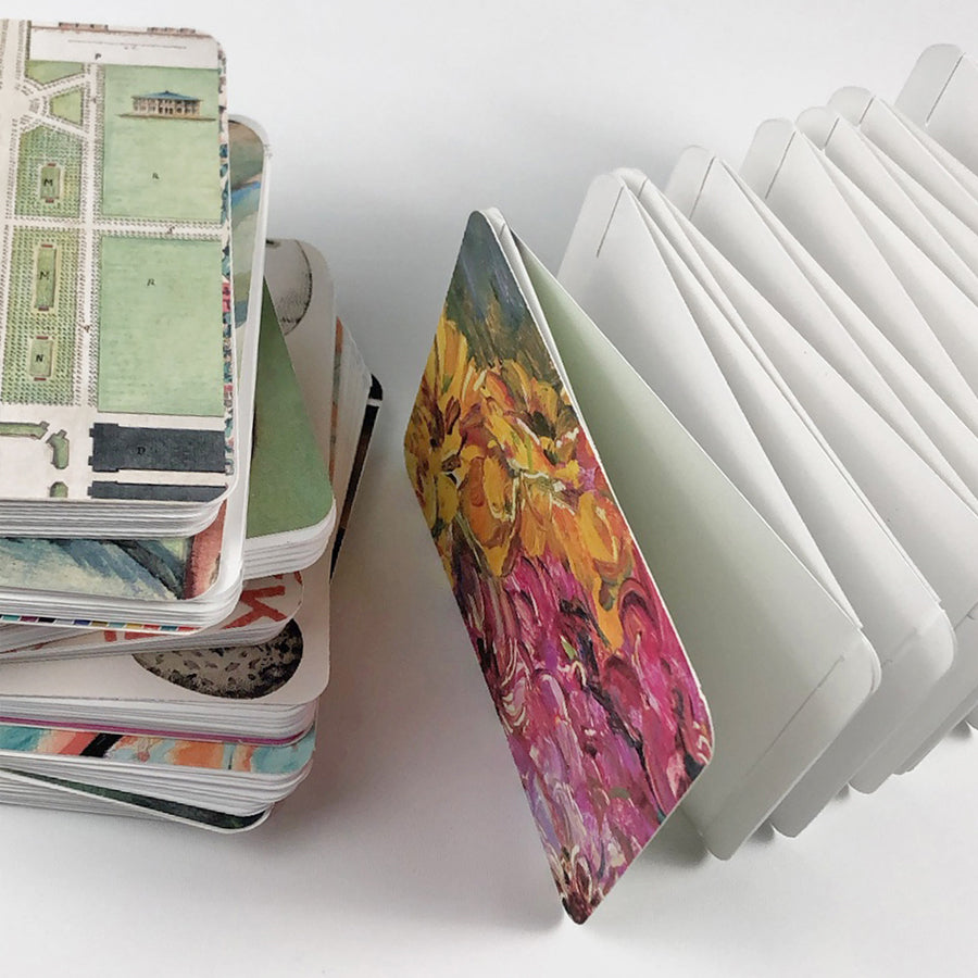 Showing the zigzag CARDzees notebook.  A scrapbook, a journal, a storybook, or a sketchbook. 