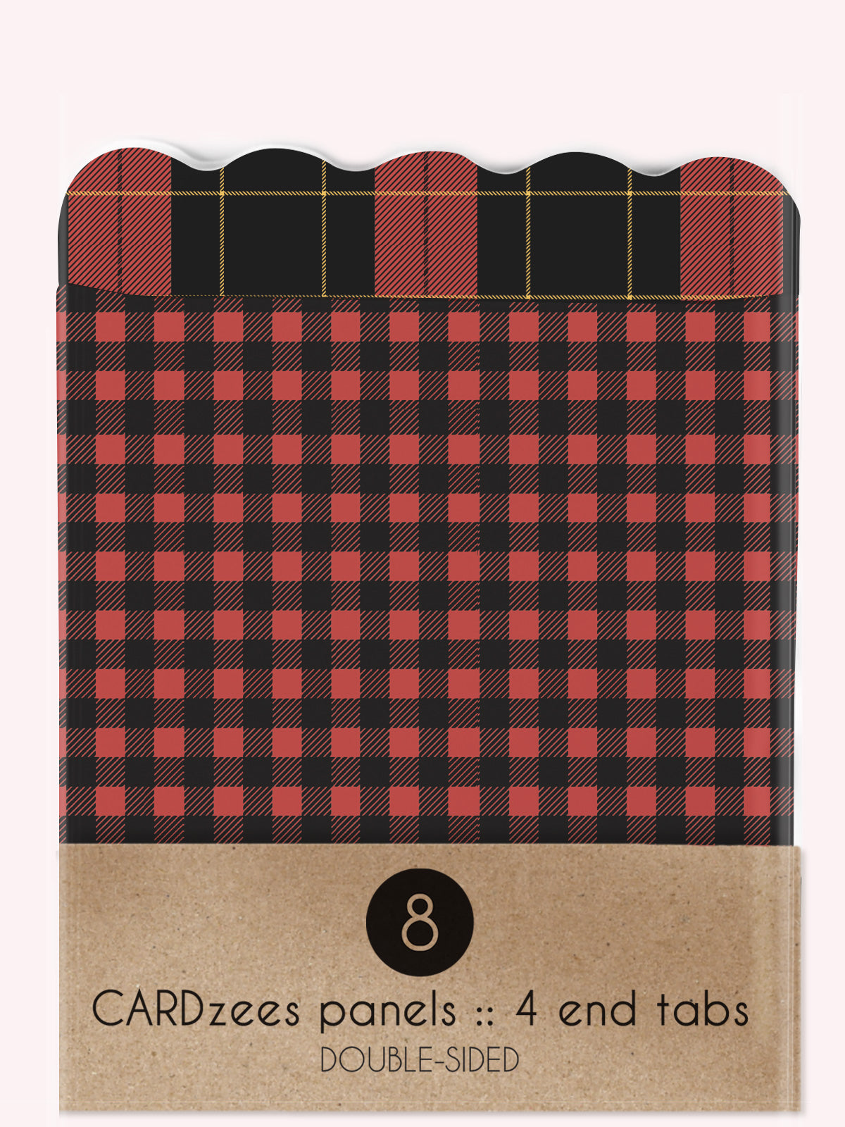 CARDzees Panels 8 - plaid red