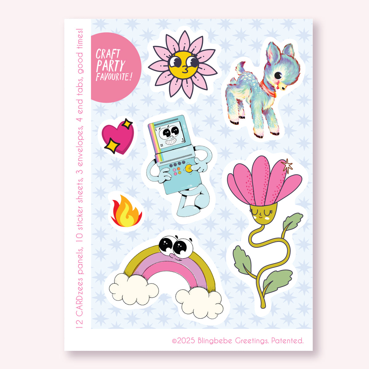 RETRO FUN - CARDzees  +  Stickers Kit