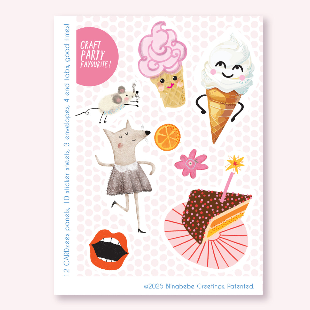 SWEET CAKES - CARDzees  +  Stickers Kit
