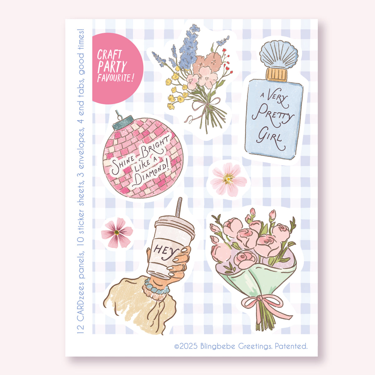 WHIMSY GIRL - CARDzees  +  Stickers Kit