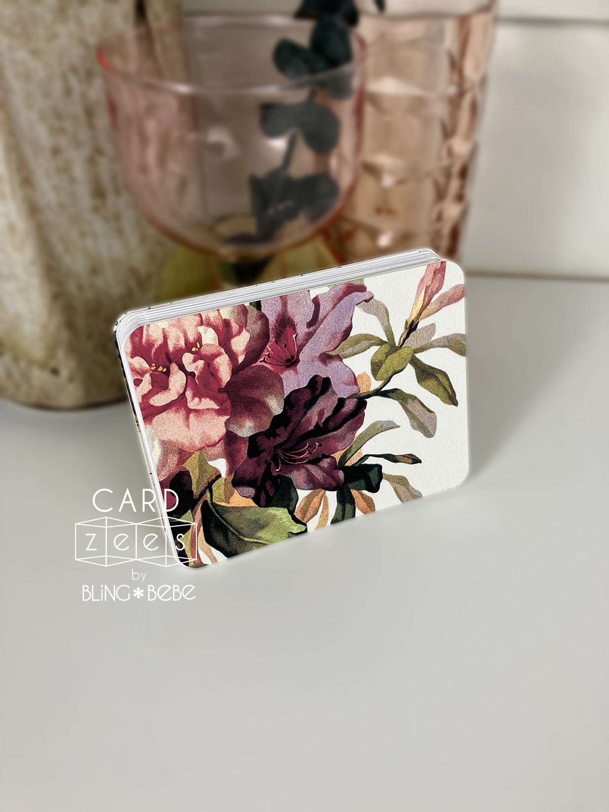 CARDzees Notebook - Wine Floral