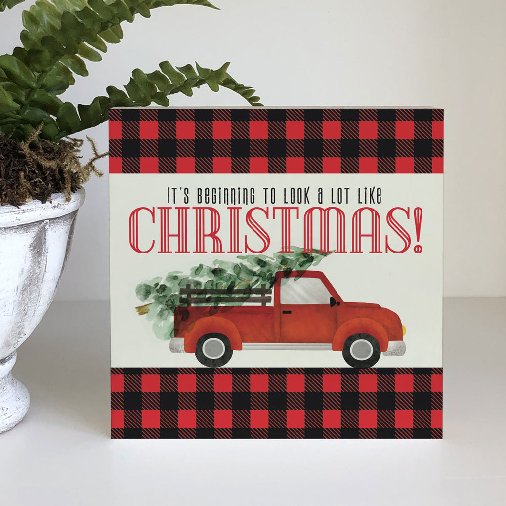 RED TRUCK CHRISTMAS offCUTs Sign