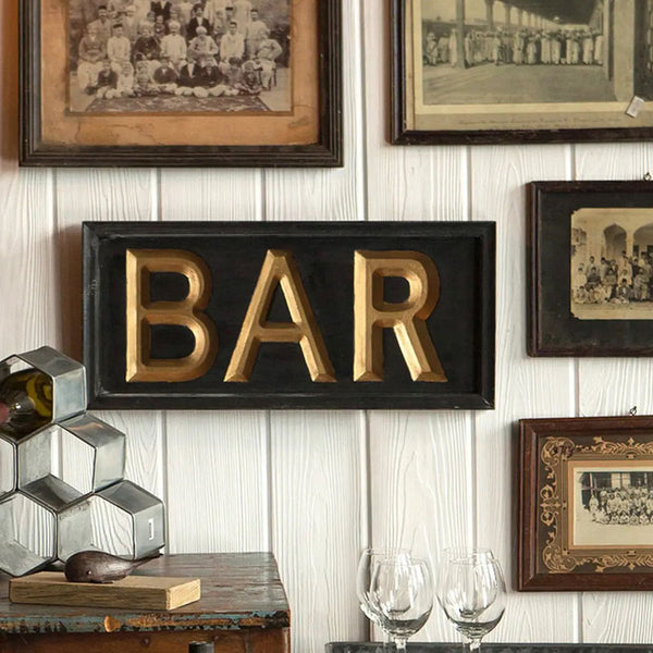 Wood Bar Sign