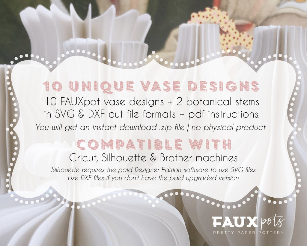 Sculptural Paper Pottery SVG x 10