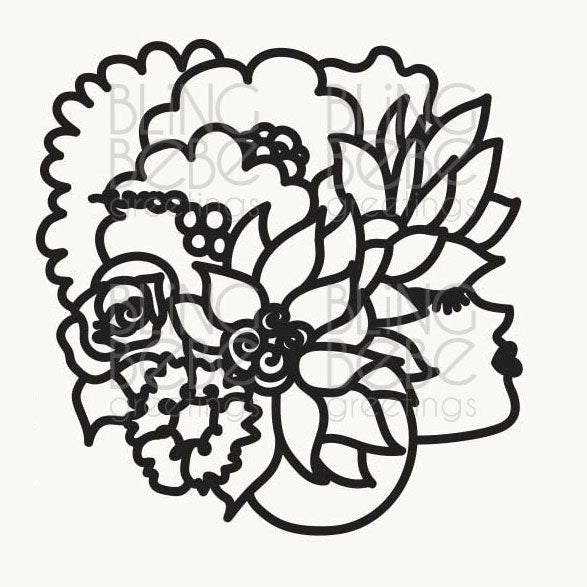 Flowerhead Earring  - SVG/DXF file
