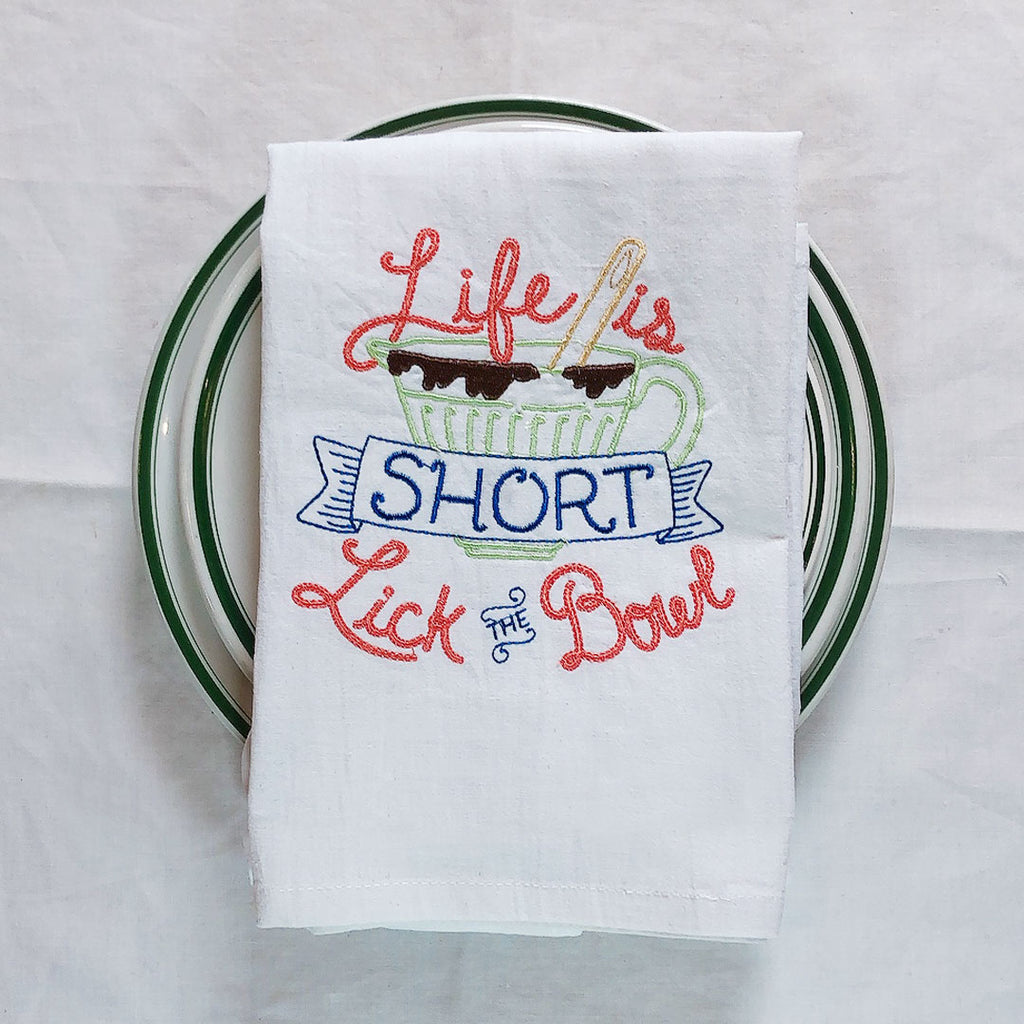 Aunt Martha's® Dirty Laundry Tea Towel-Lick the Bowl