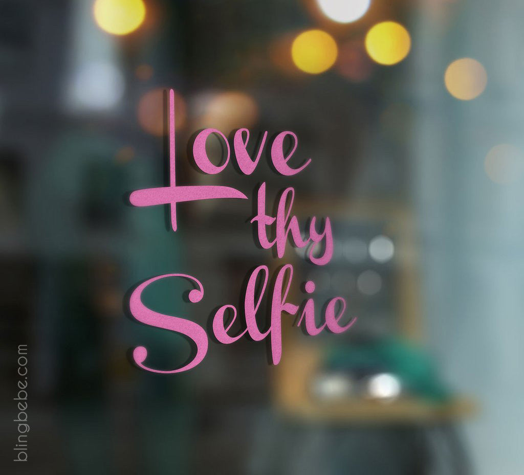 Love Thy Selfie Mirror Decal - blingbebe shop ::: greetings that shine
 - 1