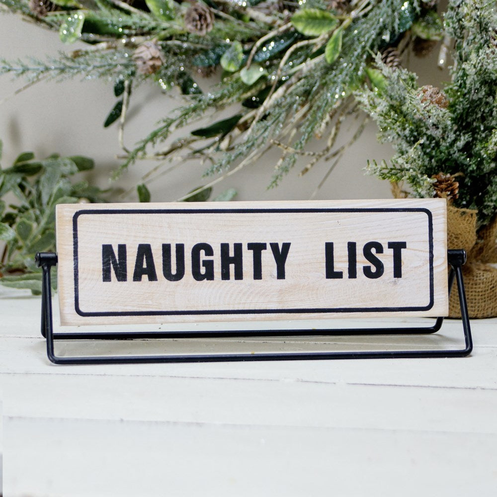 NAUGHTY / NICE Flip Sign