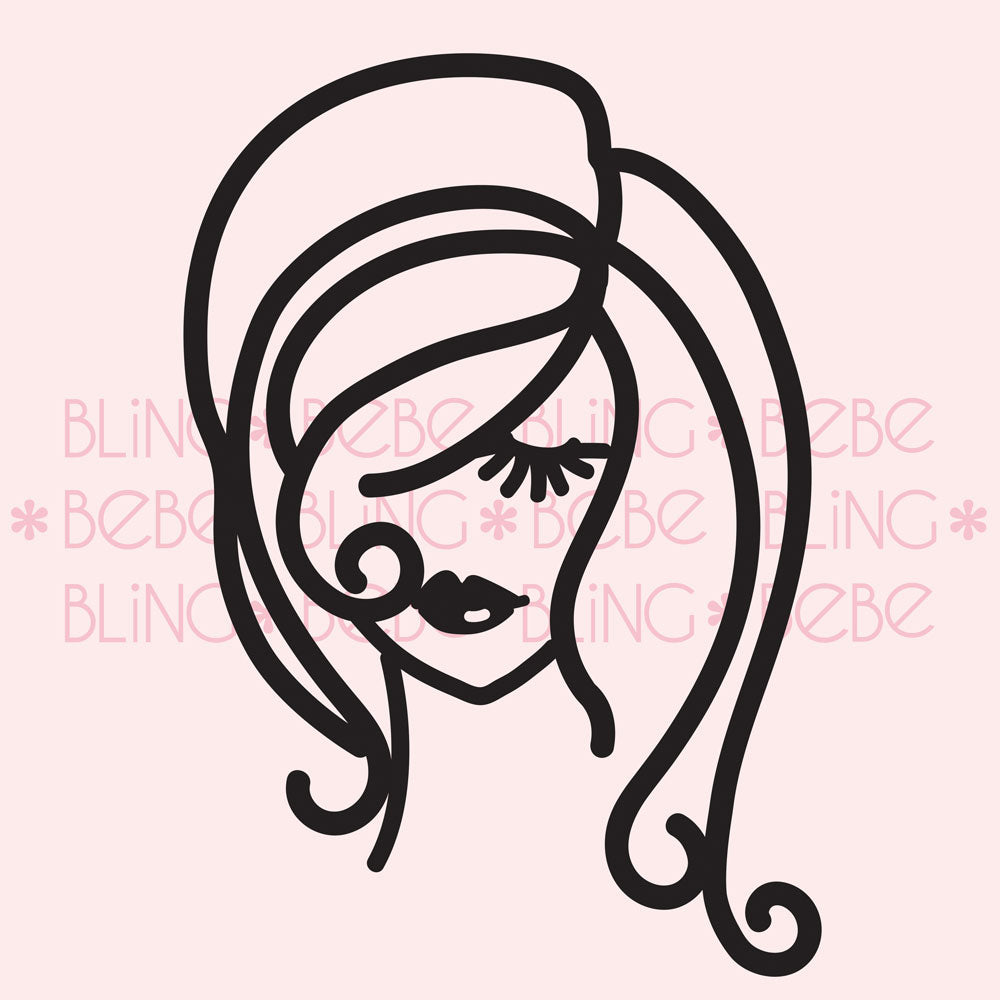 Retro Gal  - SVG/DXF file